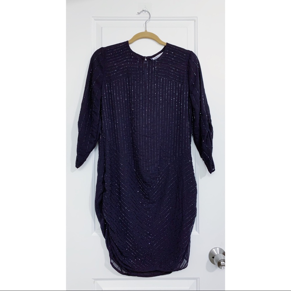 Jennifer Lopez Purple Dress with Sequins